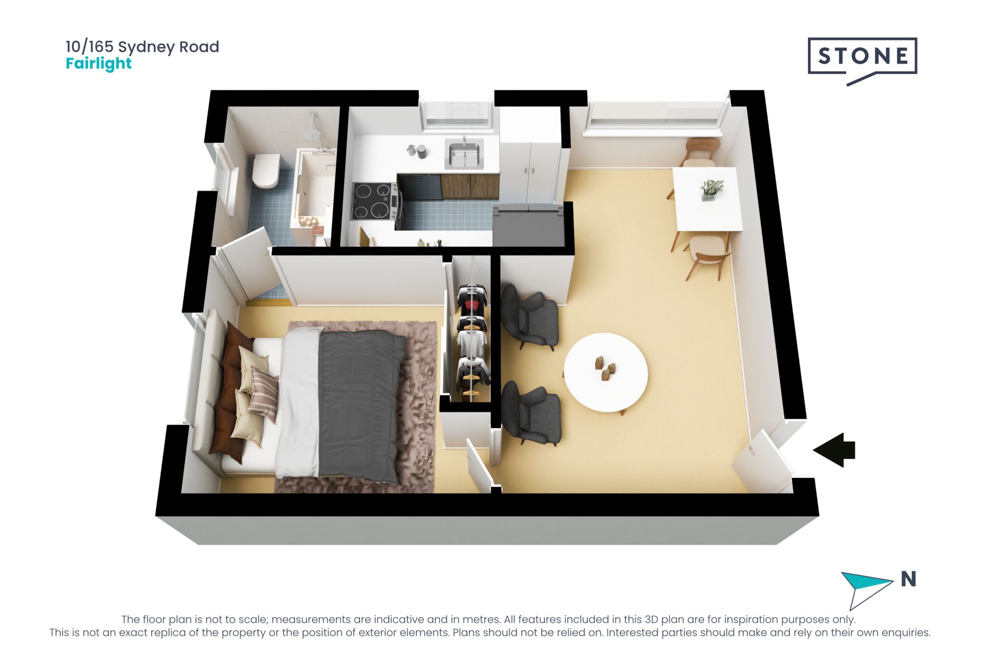 Top-floor apartment in boutique beachside block