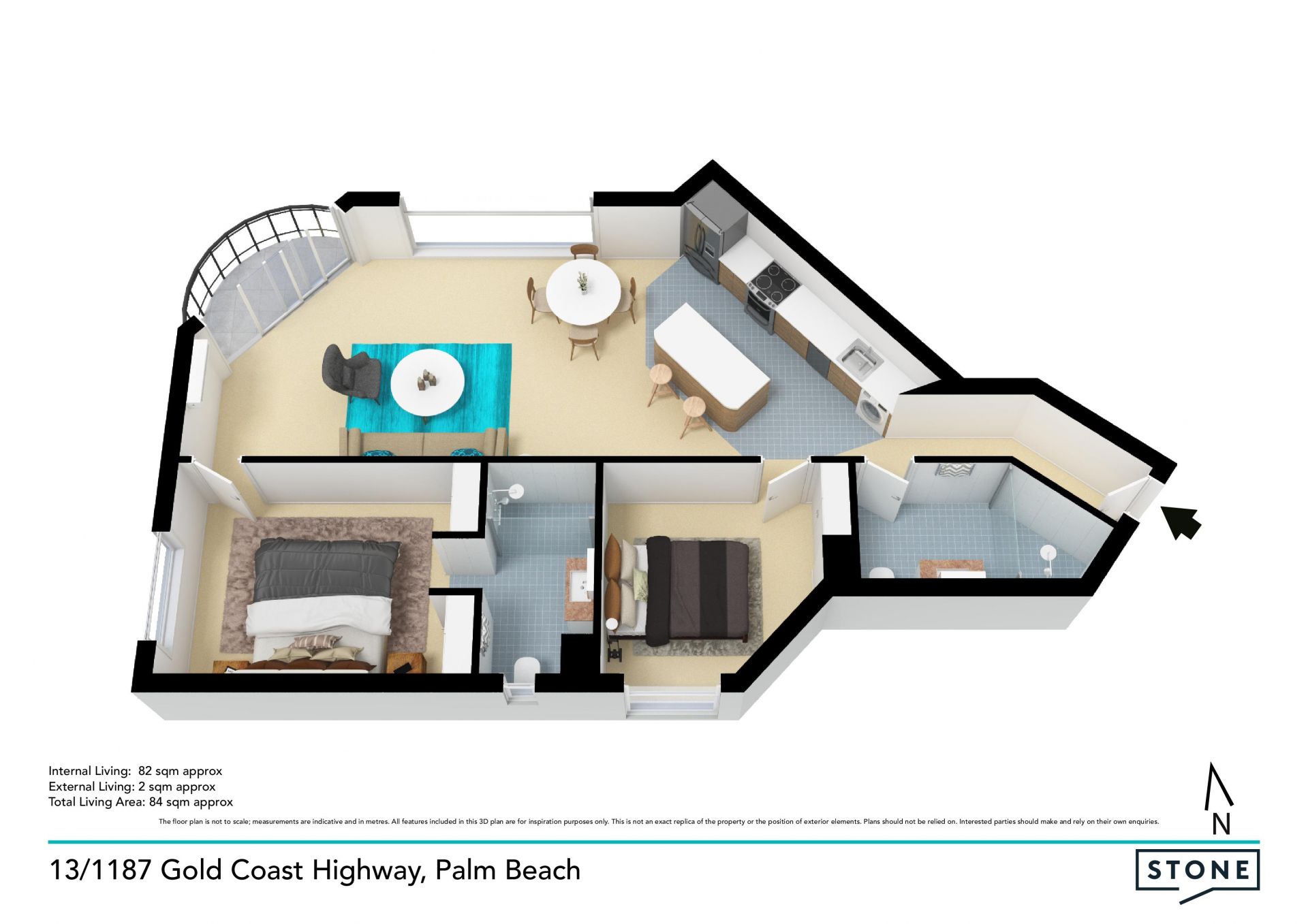 Revitalised beachside beauty overlooking the ocean