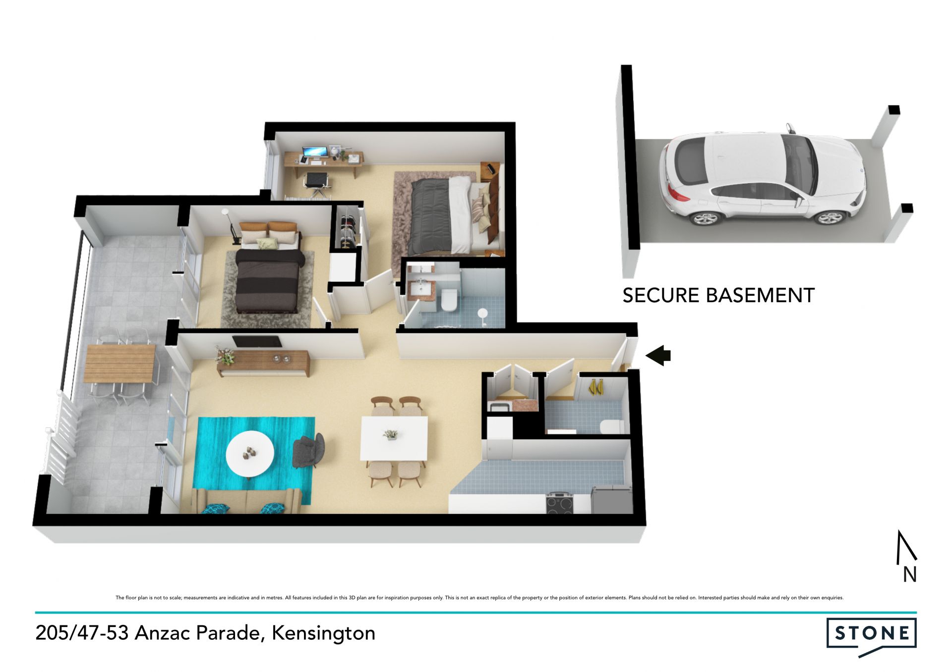 Smart executive style in a peaceful rear position