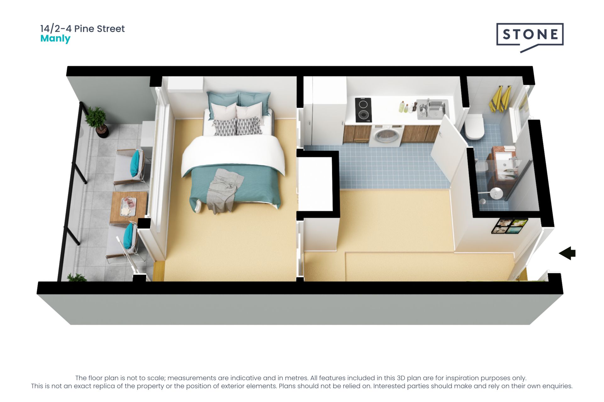 Designer apartment metres from the beach