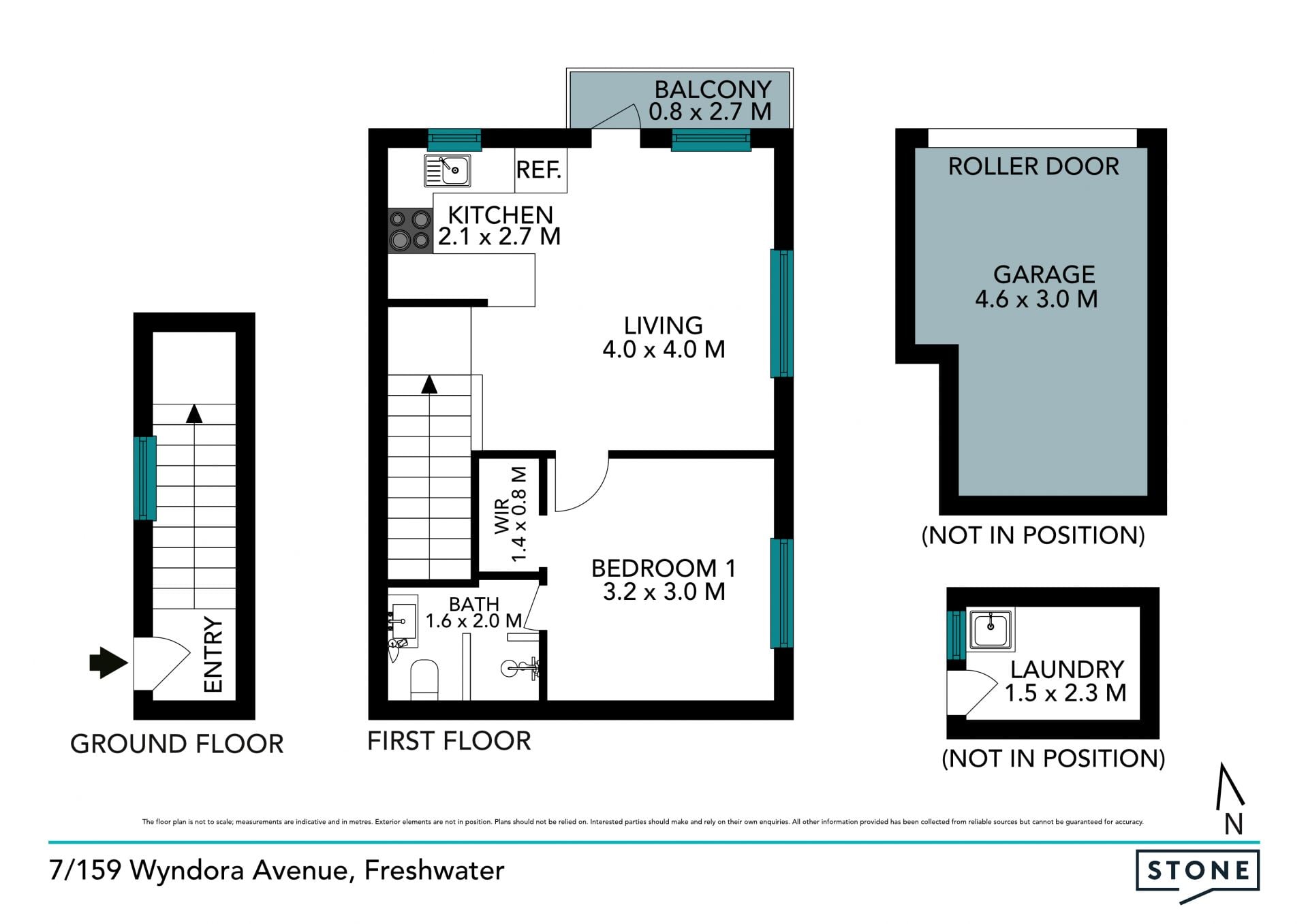 Light filled apartment with north aspect and views