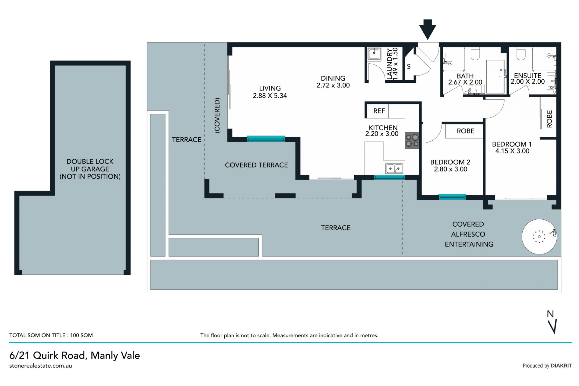 Indoor/outdoor living in central location