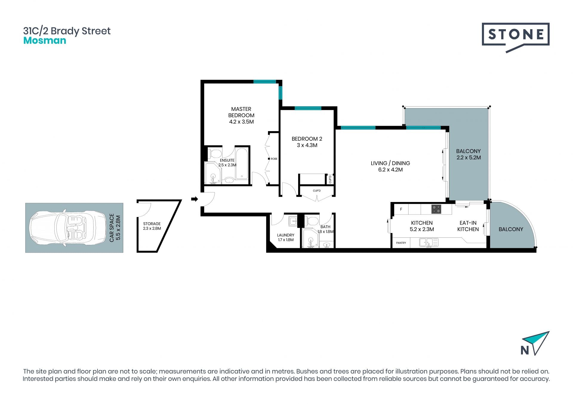 North facing penthouse in brilliant locale