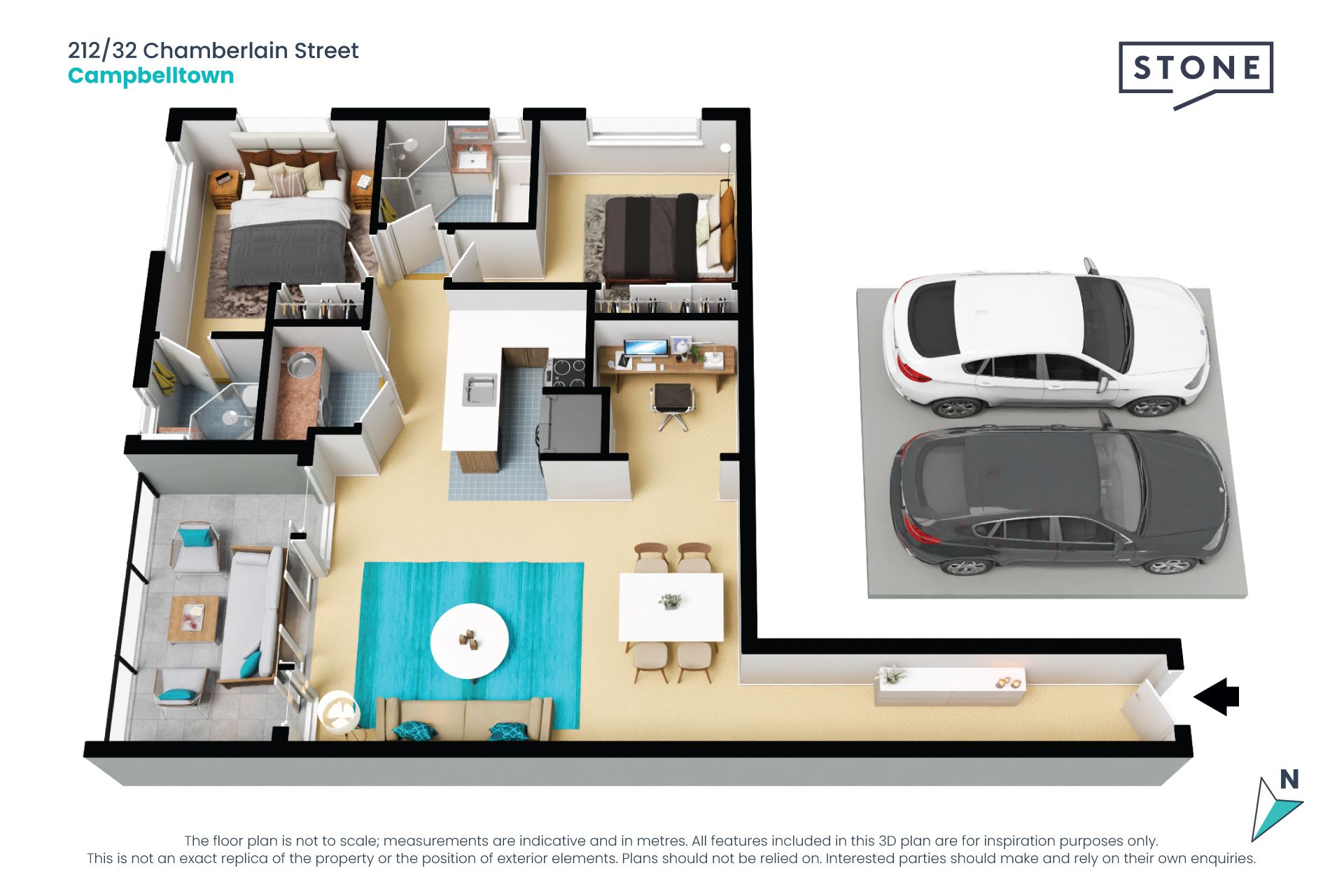 Study & two car spaces