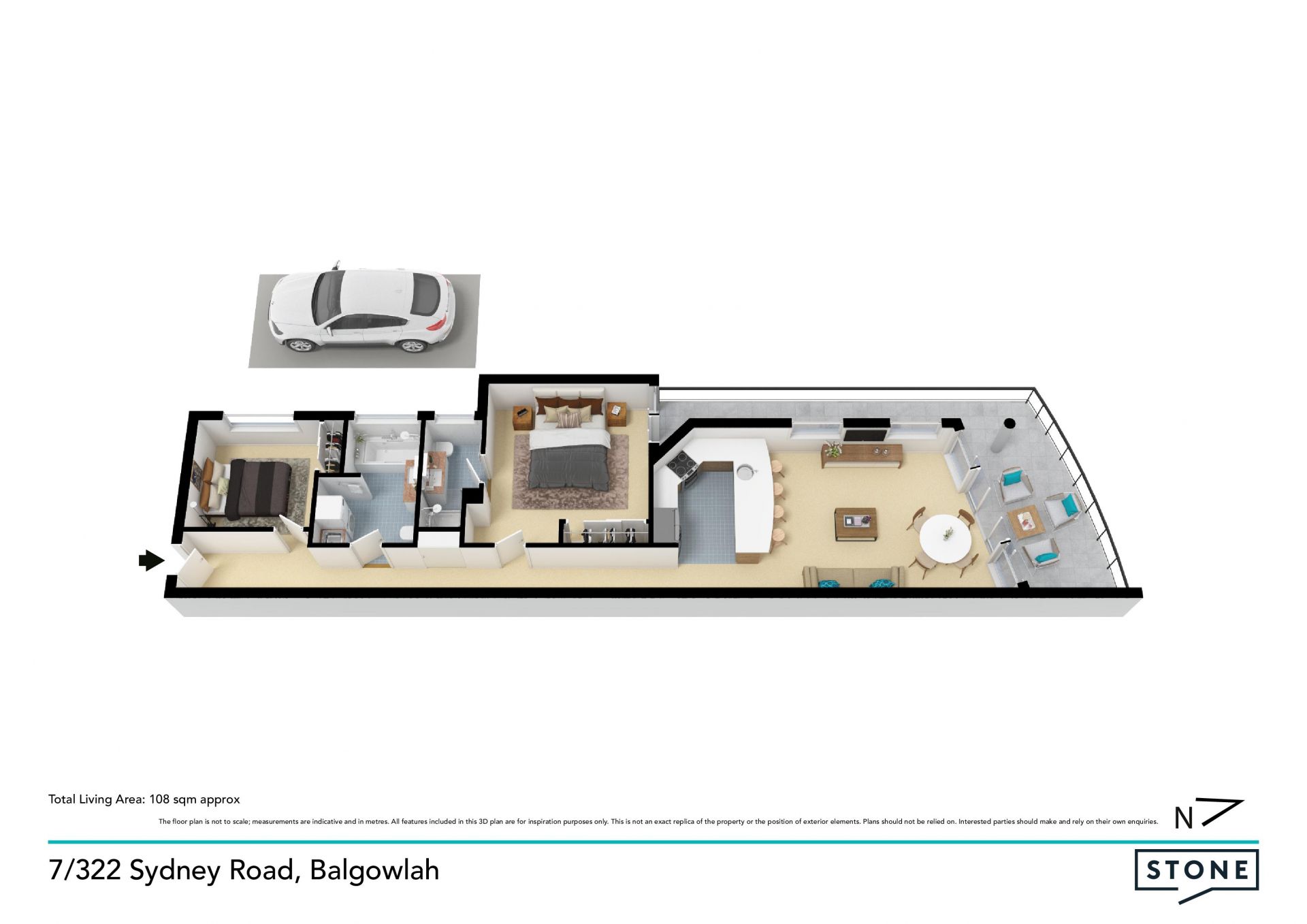 Spacious north-facing apartment in lifestyle location