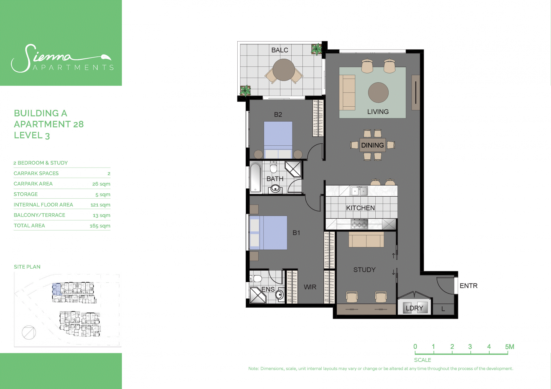Spacious two bedroom apartment