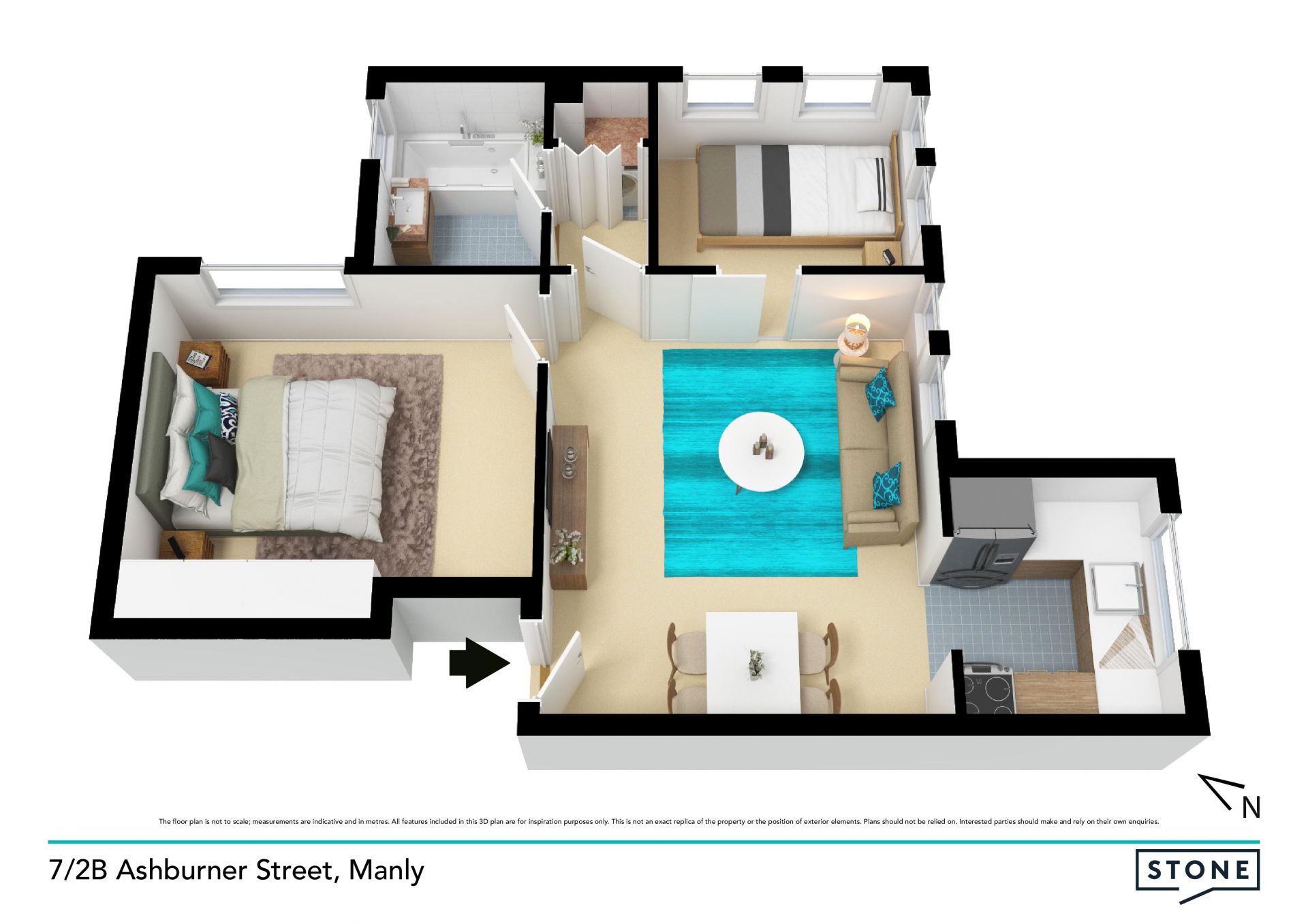 Bright character apartment offering dream lifestyle