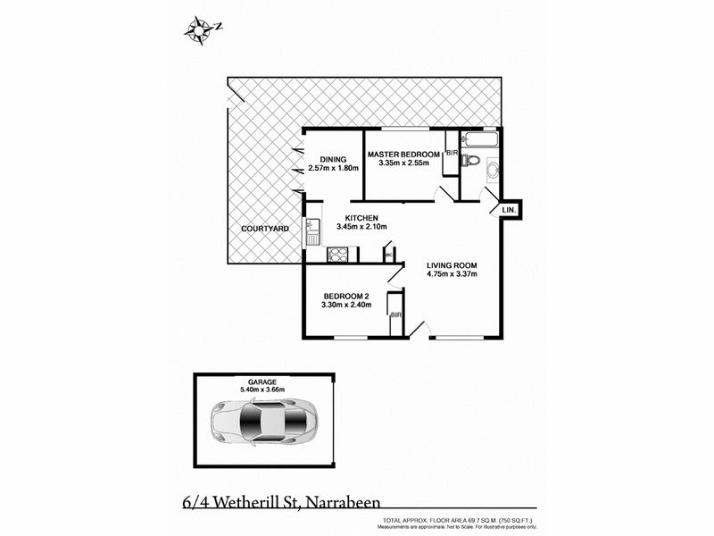 Spacious Courtyard Apartment