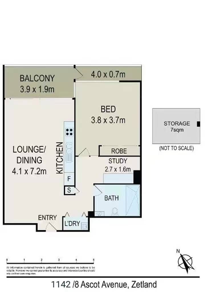 Meriton One Bedroom with Study Apartment At Zetland For Sale
