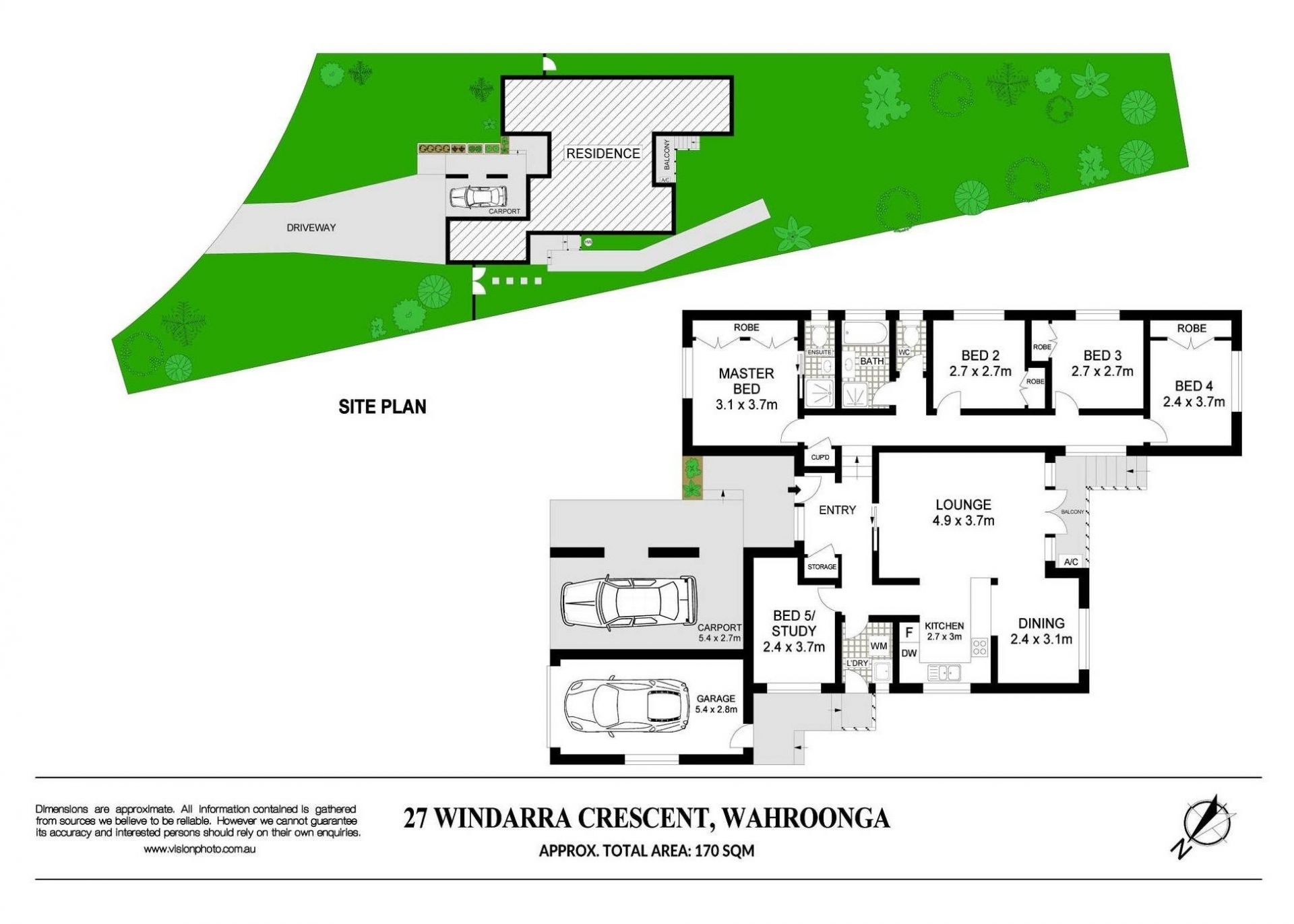 North-East facing home with split level design.