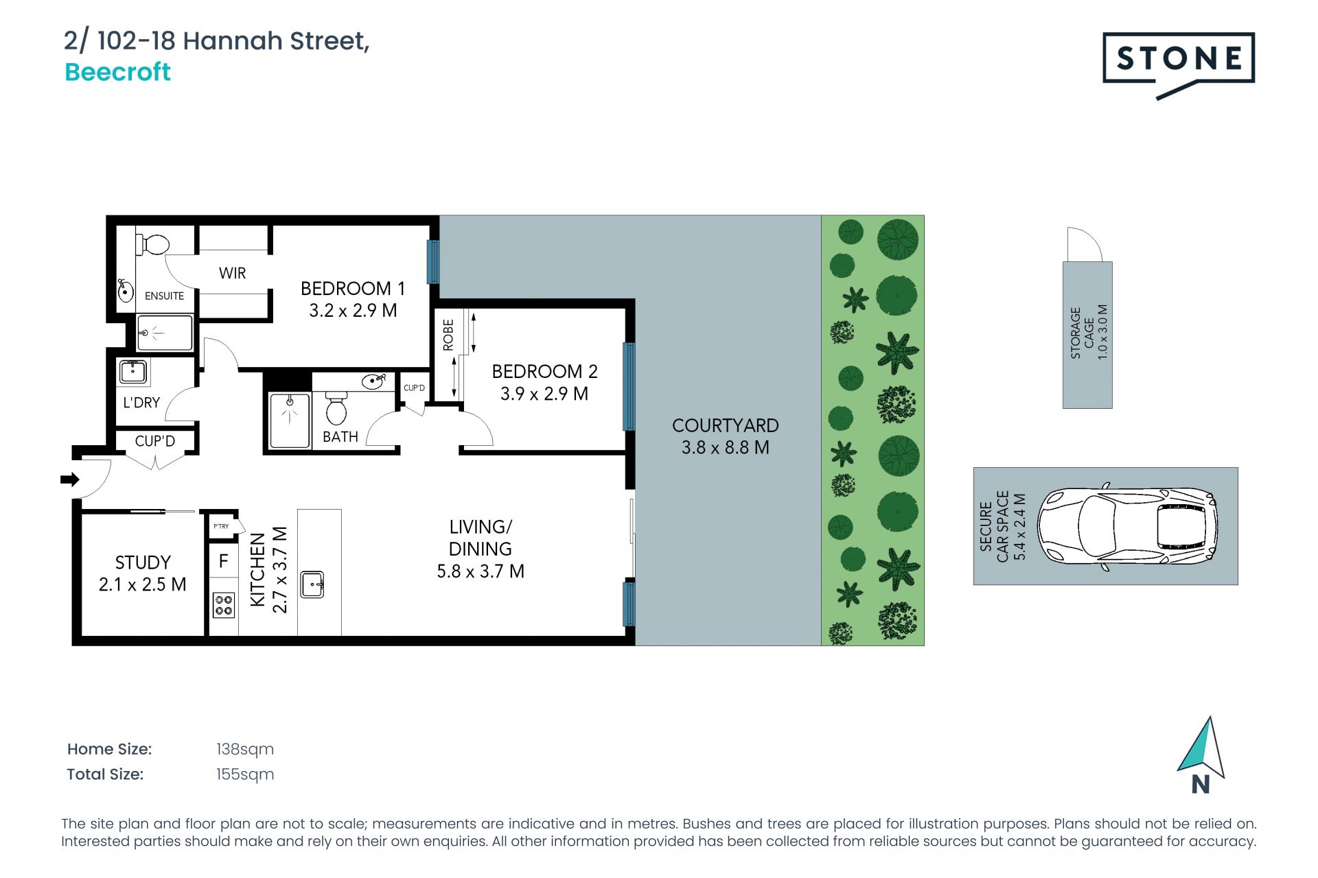 Luxurious 'Beecroft Place' ground floor apartment with study