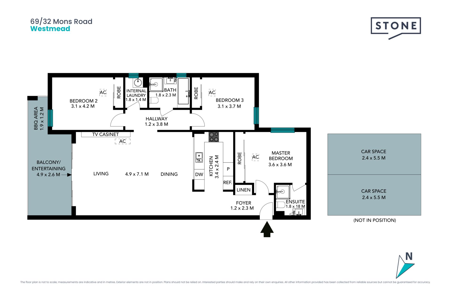 Spacious 3 bedroom apartment in a prime location