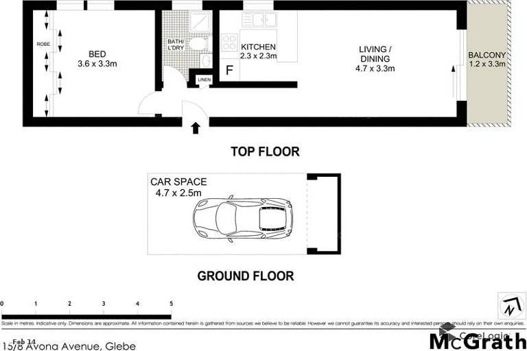 Great water view plus Great Location - One Bedroom with Car Space.