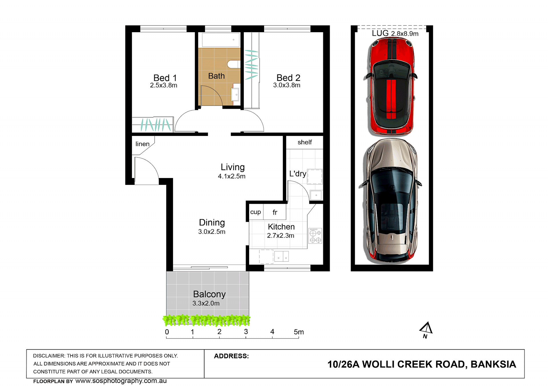 Renovated two bedroom unit with A/C