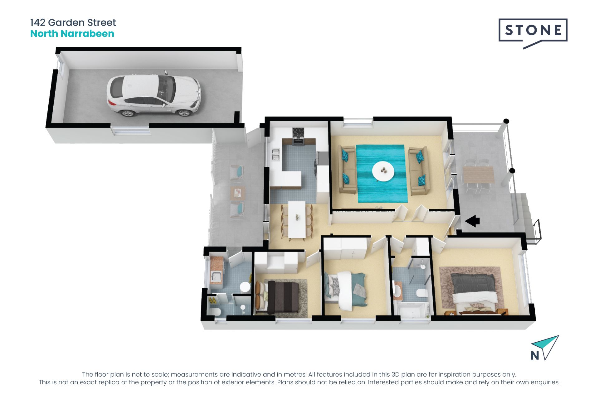 Inviting single level brick family residence on large level block