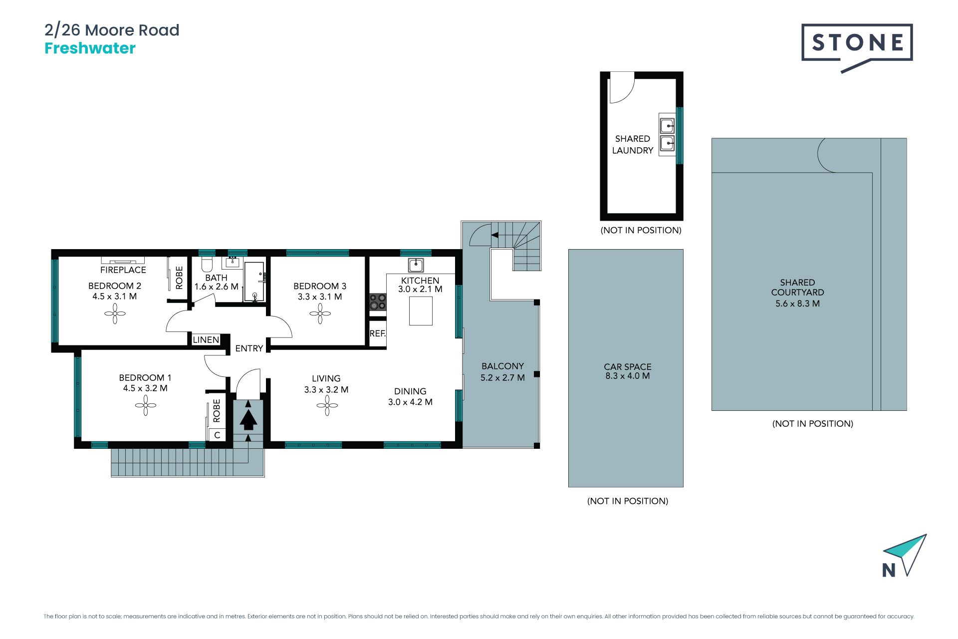 Stylish upper duplex 200m from the beach