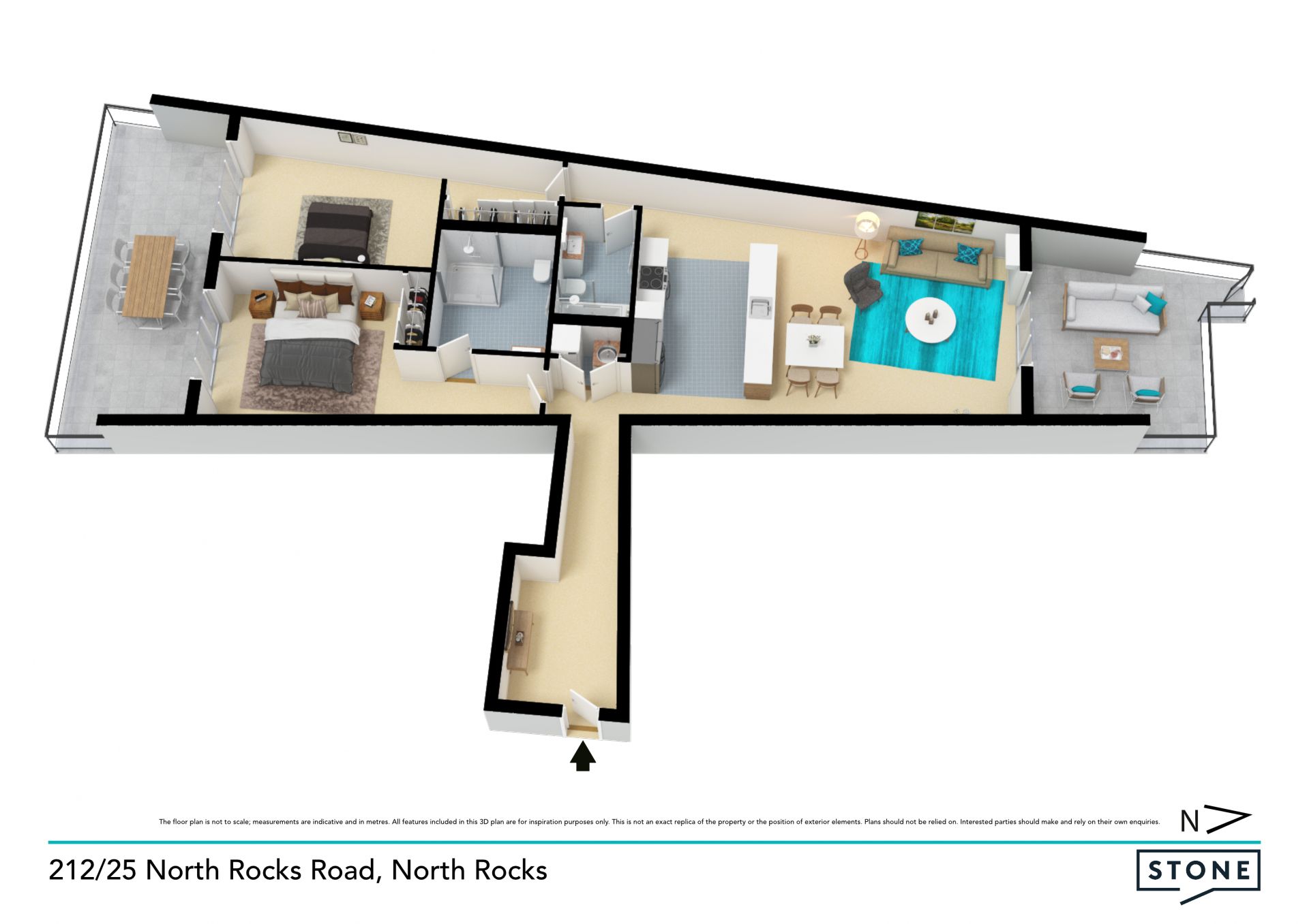 Ground Floor Apartment with Courtyard & Balcony