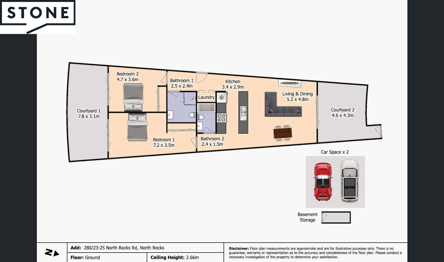 Bright and Stylish Large Two Bedroom Unit