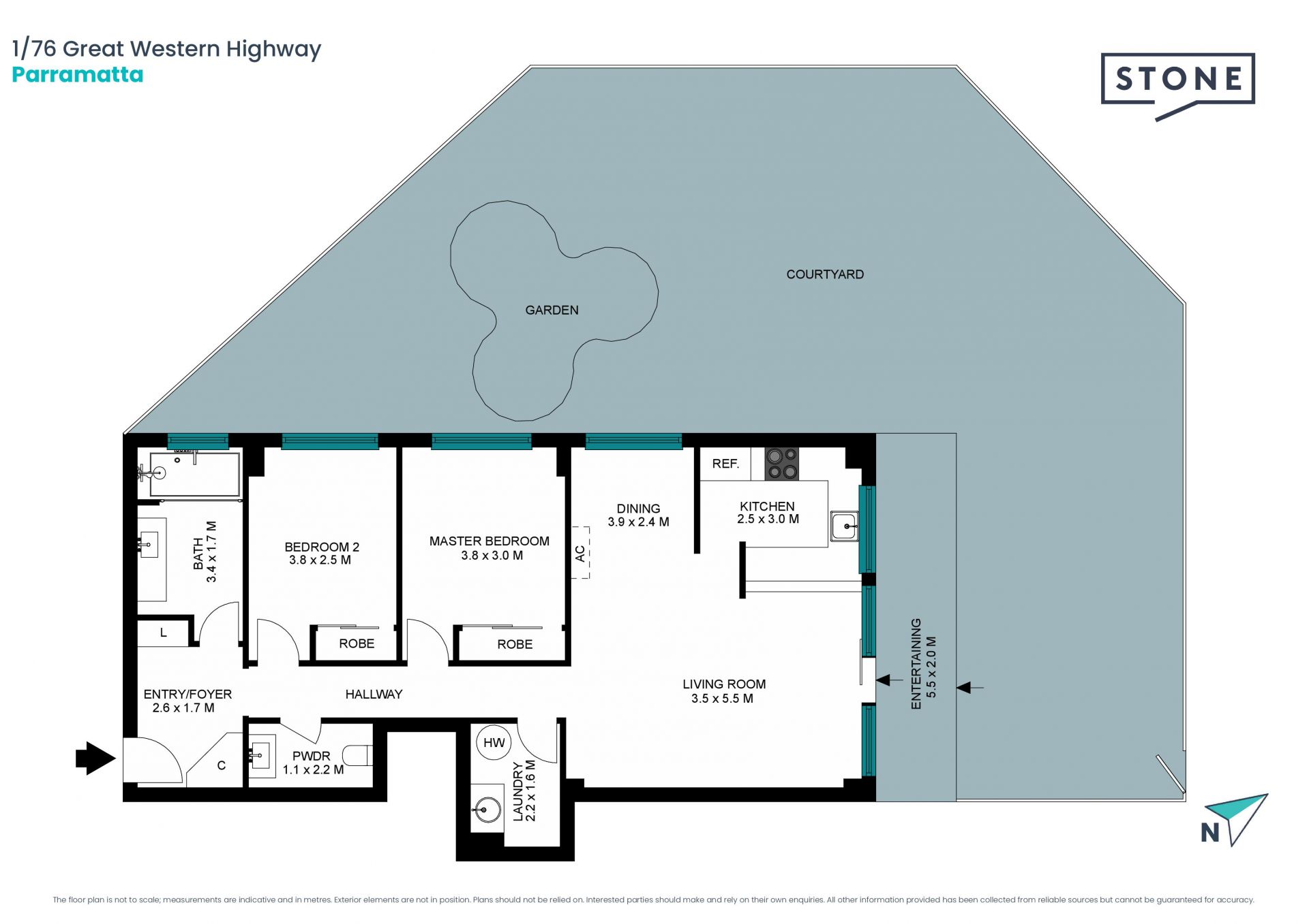 Ground Floor Apartment with Huge Courtyard