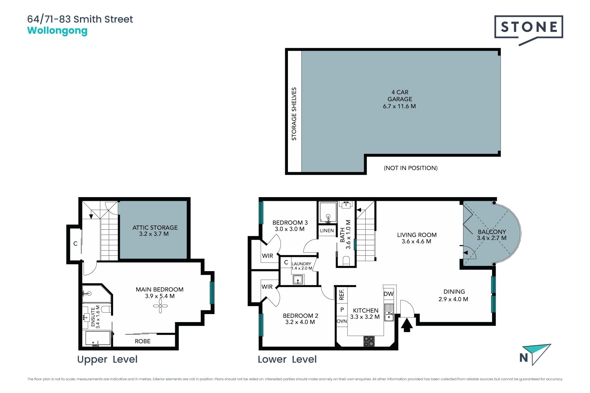 Top floor inner city living with views