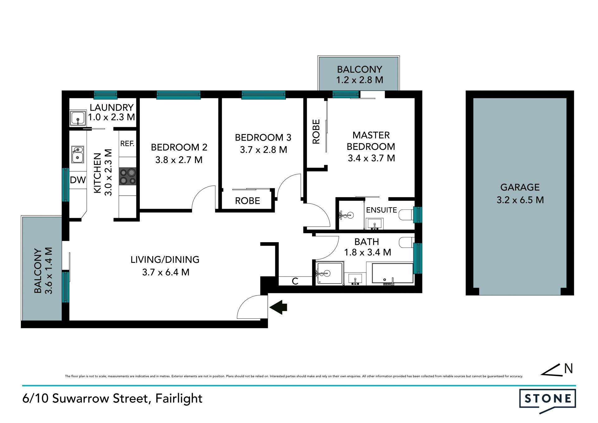 Spacious three bedroom apartment