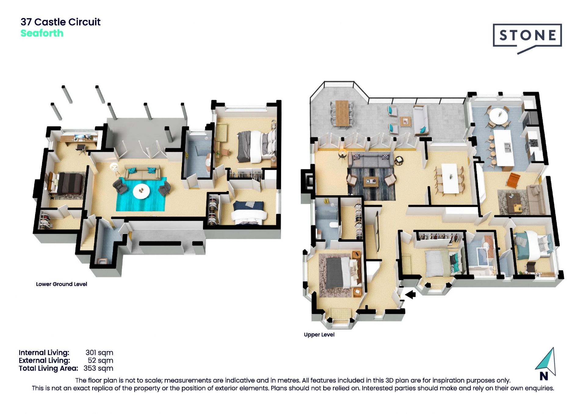 North facing private family home with panoramic views on 1113sqm