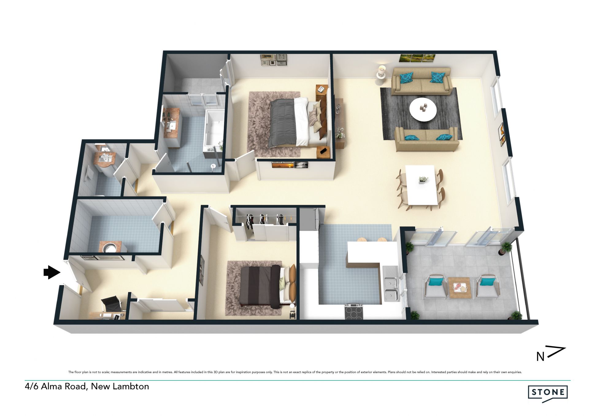 Large-scale apartment in New Lambton's heart