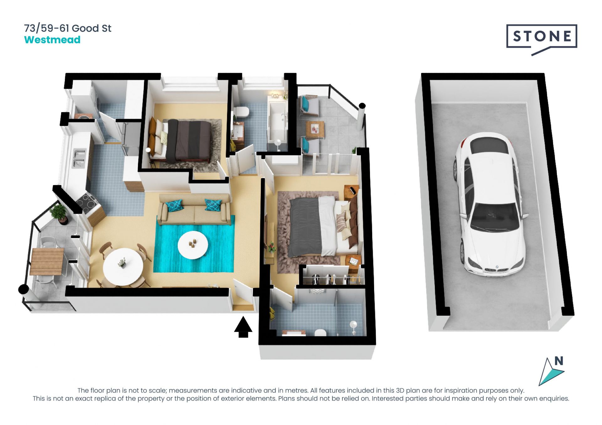 Park facing renovated apartment