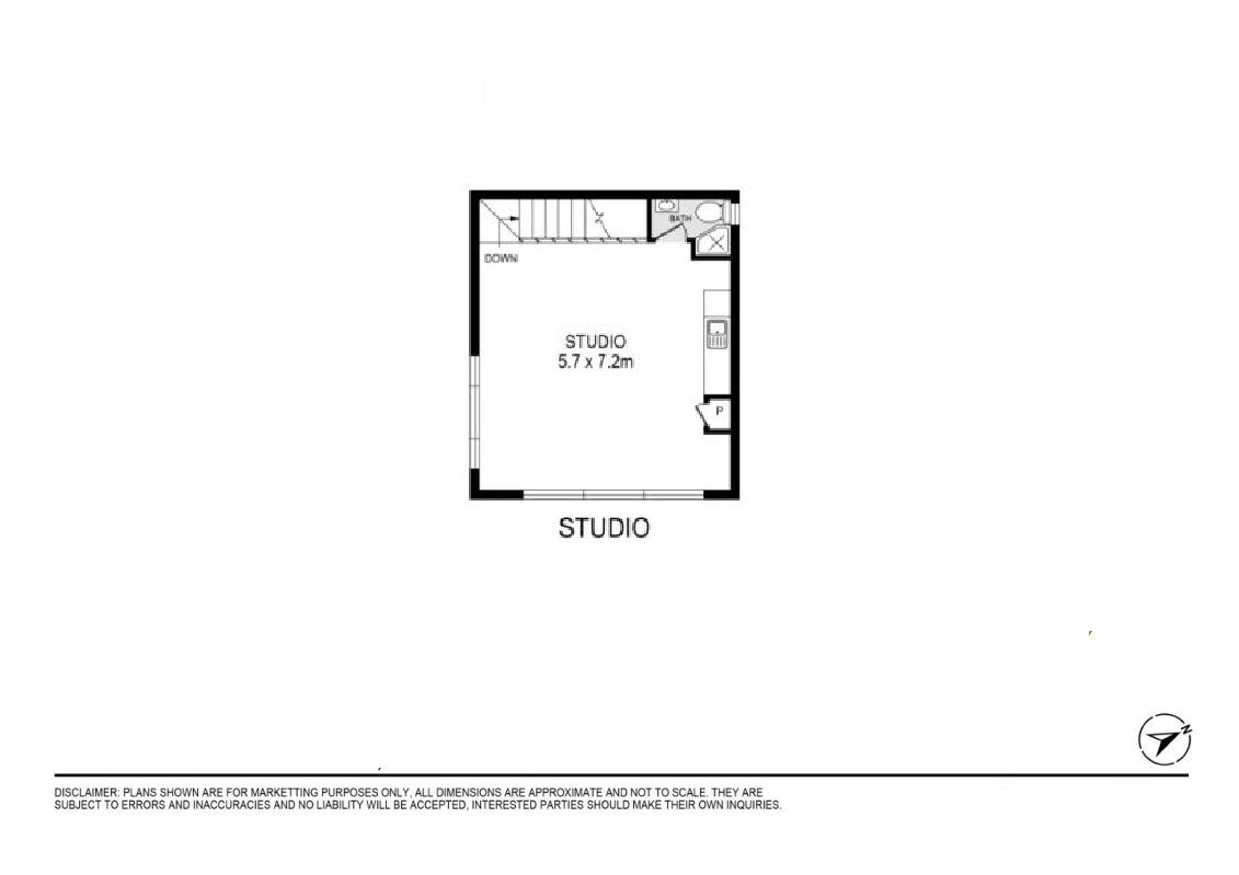 Spacious Modern Studio