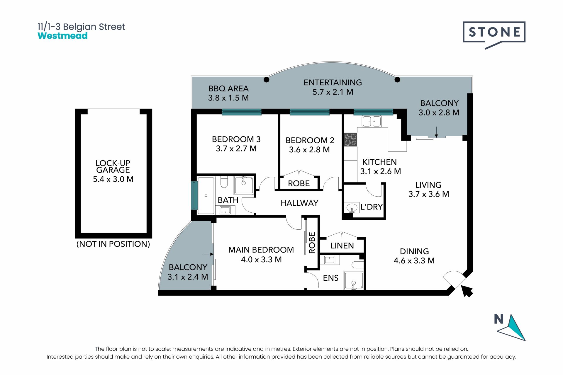 Double Brick Three Bedroom Apartment