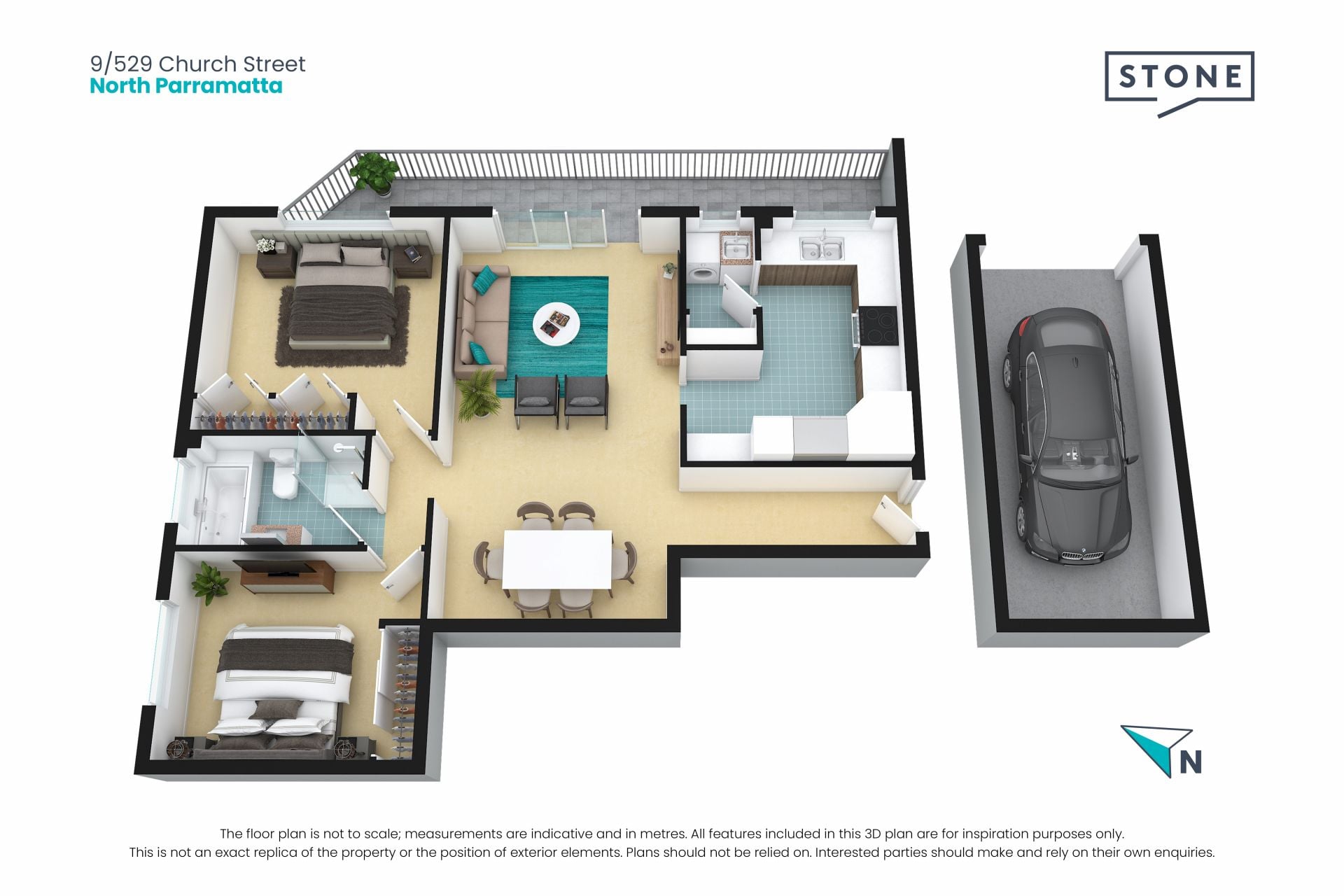 Oversized Apartment with Expansive Balcony in a Prime Location