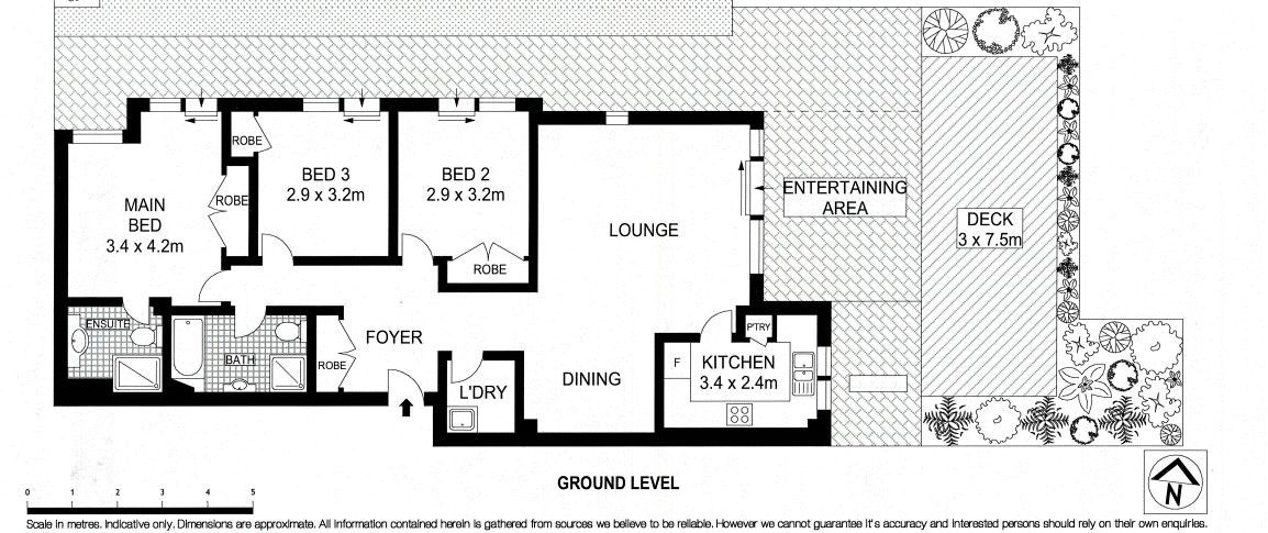 Expansive garden apartment