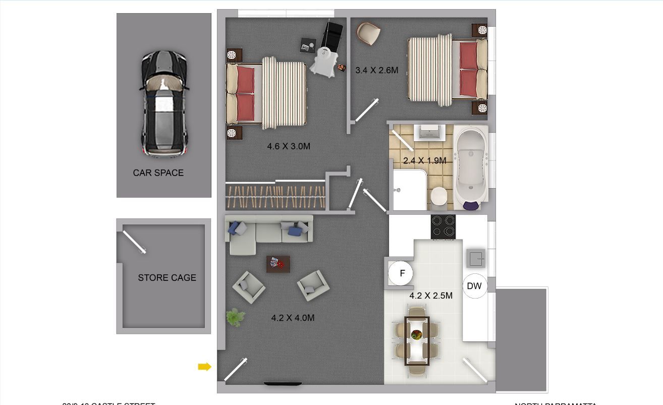 Two Bedroom Apartment with Park Views