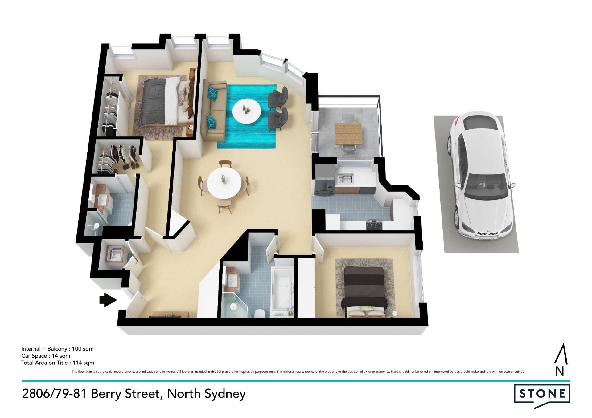 Stylish executive apartment with spectacular views