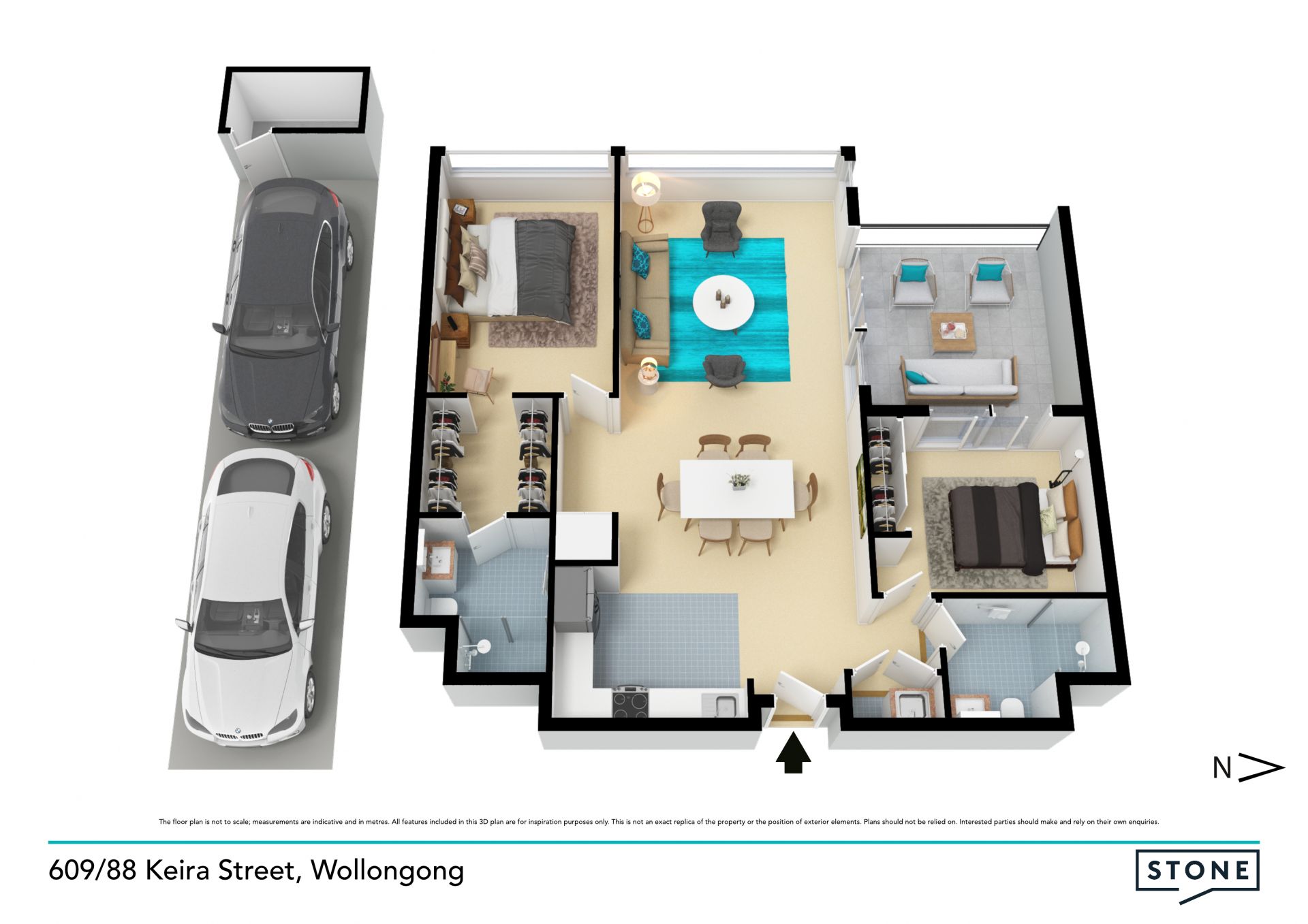 Designer apartment in a convenient lifestyle locale
