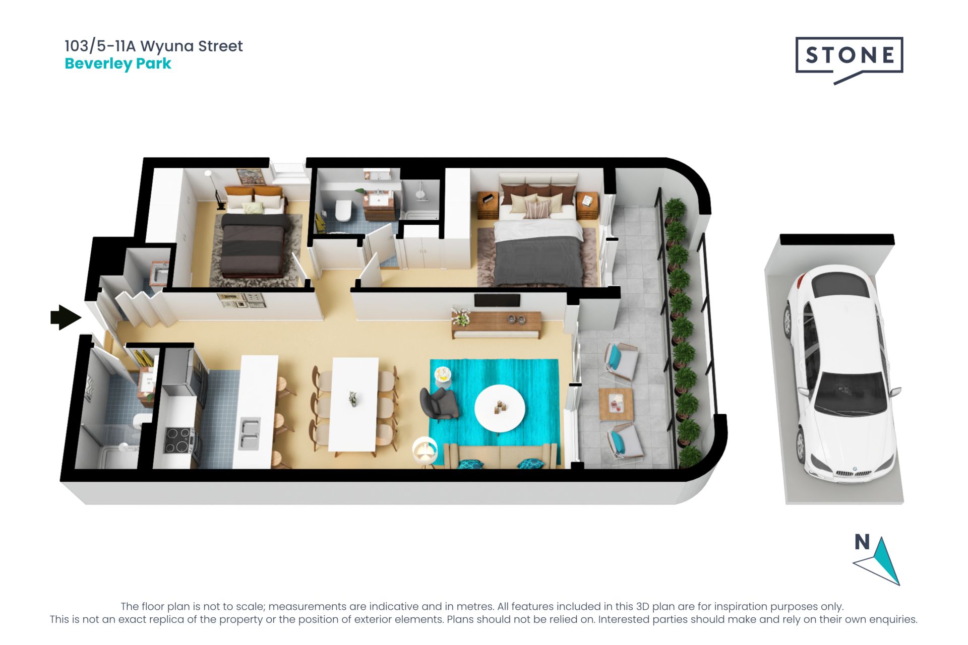 Sunny new pad near golf course and beach