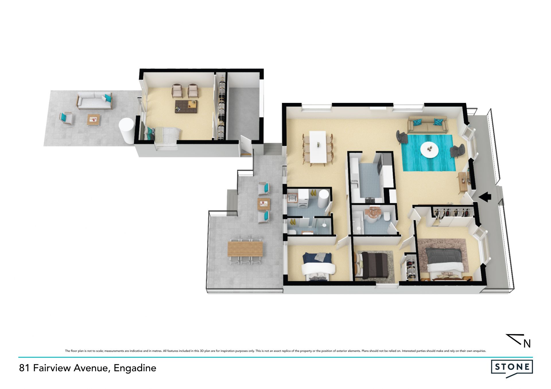 Peaceful single level home in sought-after position