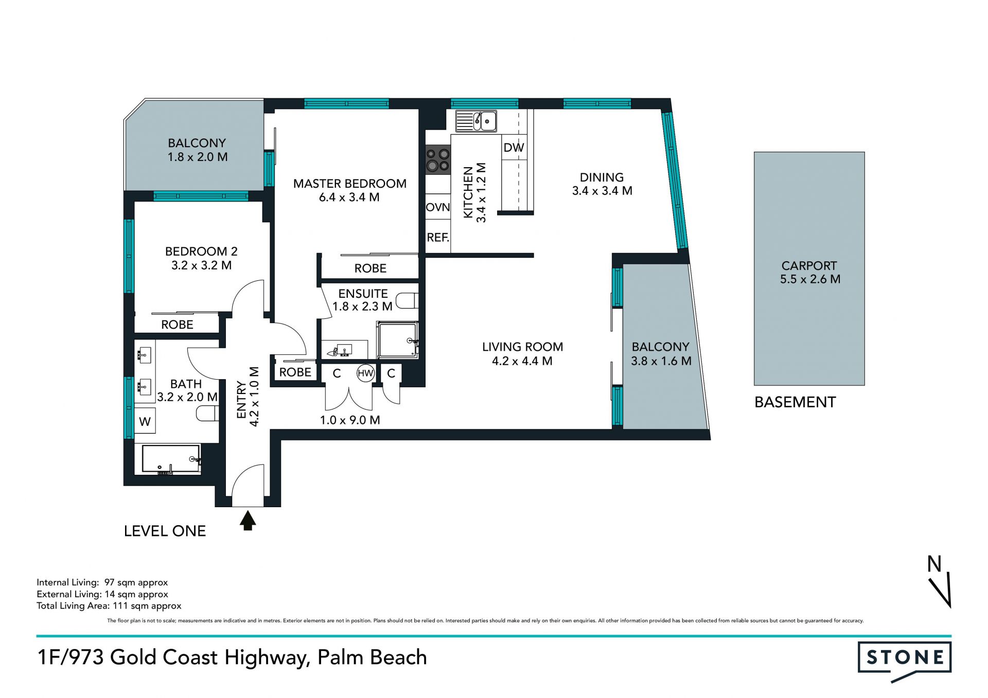 Fresh beachside apartment of absolute convenience