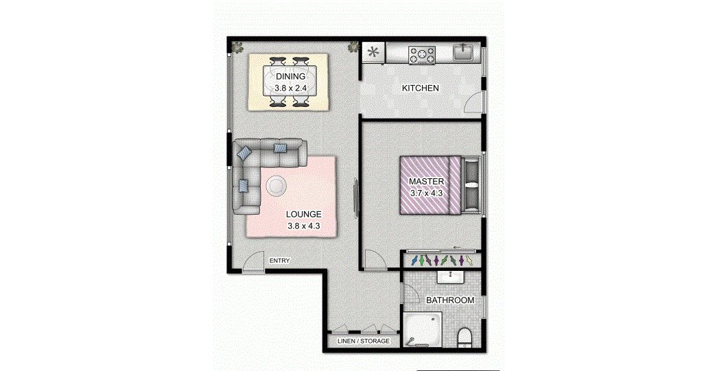 One Bedroom apartment in a vibrant location