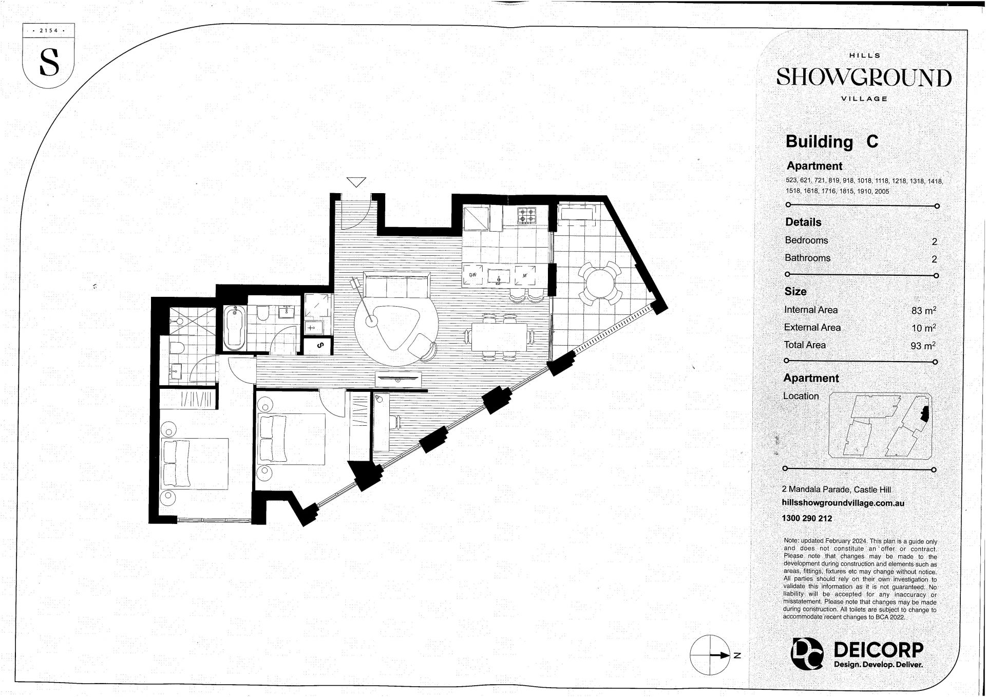 Brand New High Level 2 Bed + Study