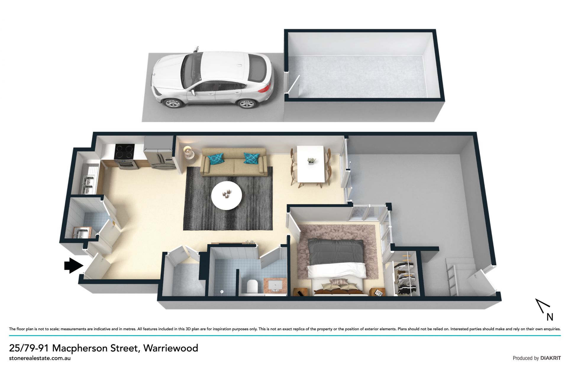 Executive courtyard apartment in private spot