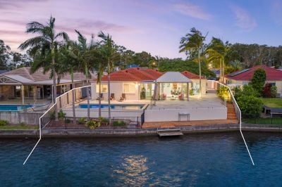 Expansive Lakefront Entertainer with Sunset Views, Jetty Access & Exceptional Outdoor Living