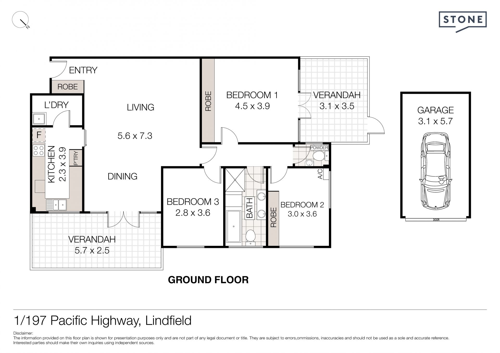 Bright, fresh & stylish three bedroom apartment