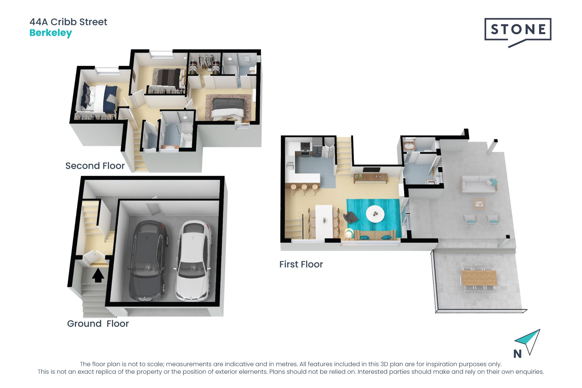 Sunlit split level townhouse
