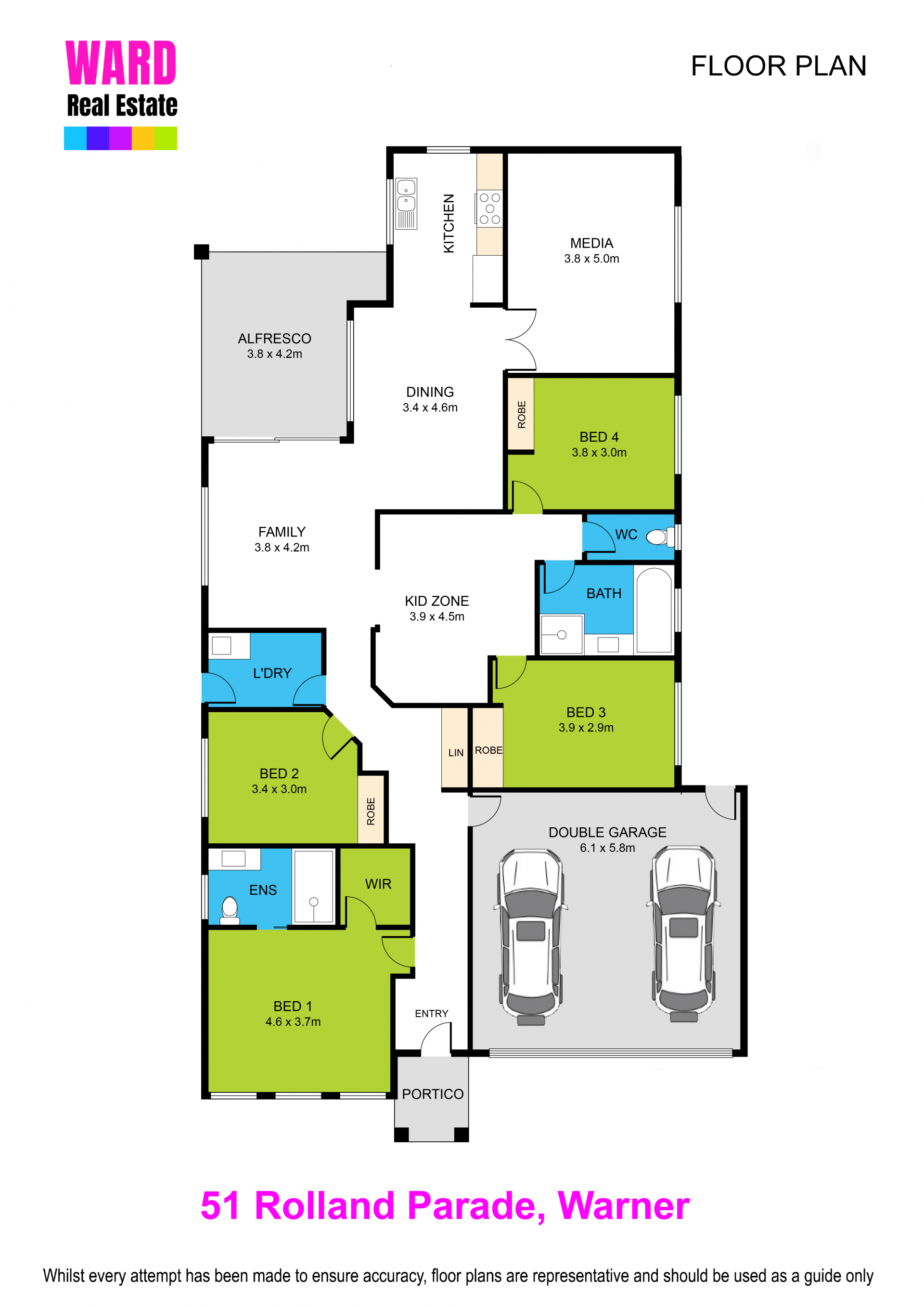 MODERN LOWSET BRICK - 3 LIVING AREAS