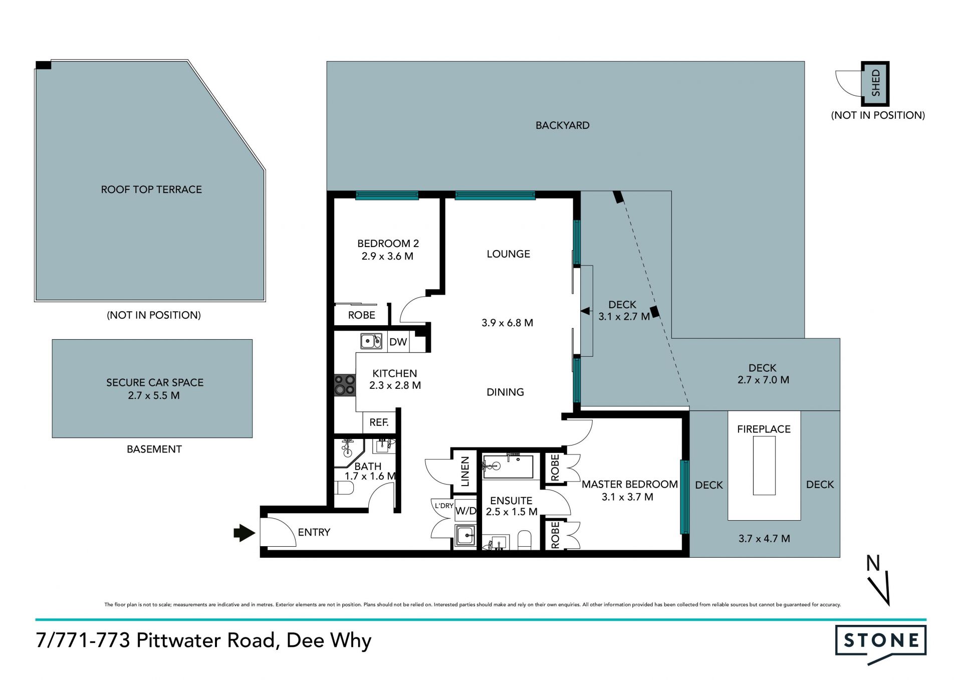 Whisper quiet garden apartment set at the rear of the building