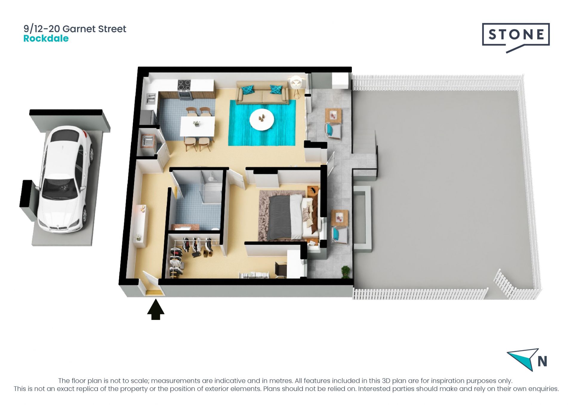 Spacious and sleek garden apartment