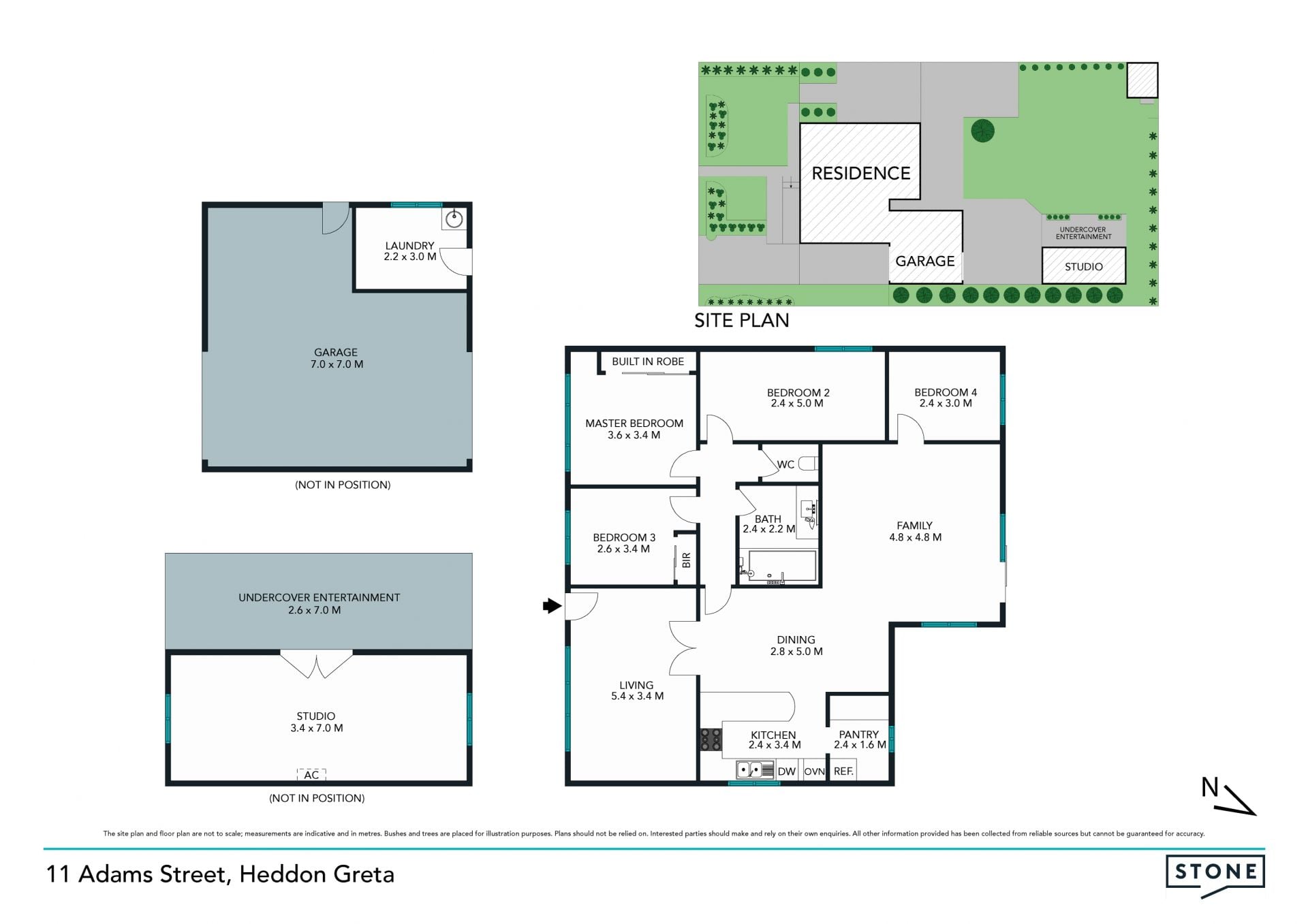 Stylish family living plus studio