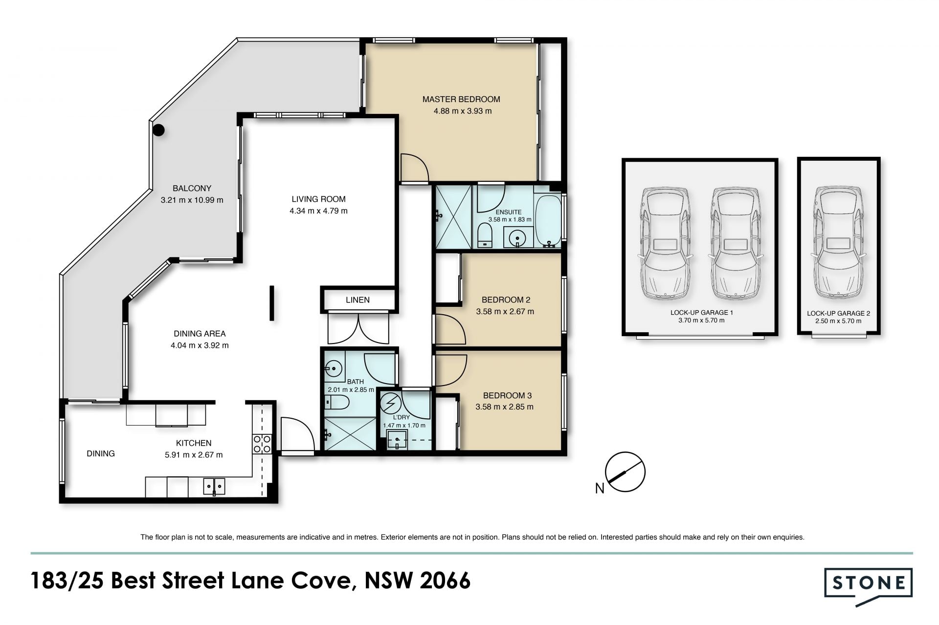 Spacious Three Bedroom Apartment with Double Garages and Resort Style Facilities