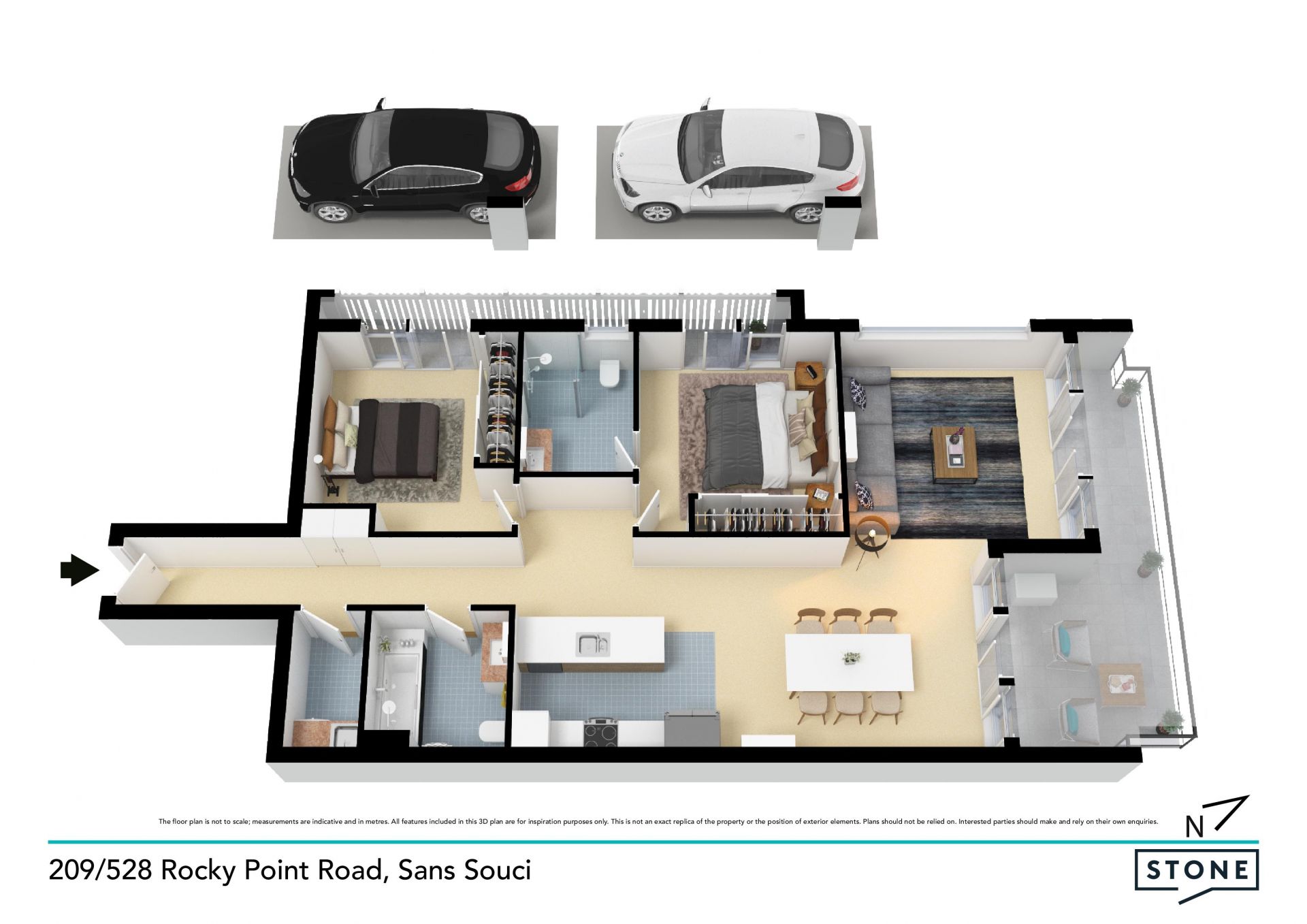 Sun drenched and spacious apartment in an ultra-convenient location